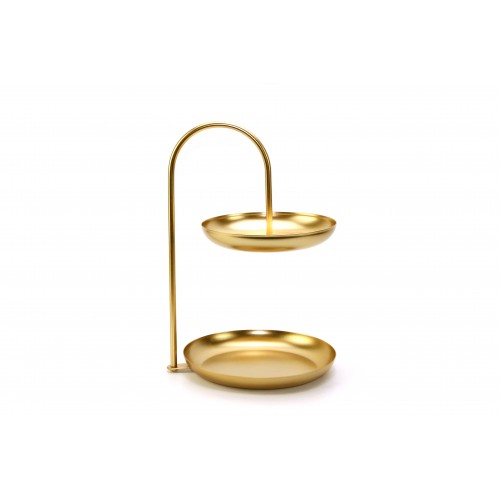 Two-Layer Gold Accessories Tray
