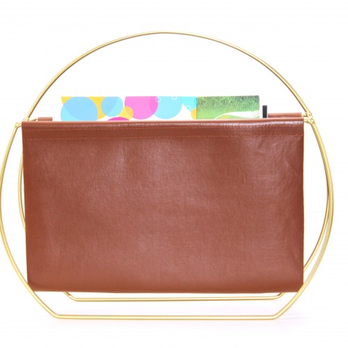 Leather Magazine Holder