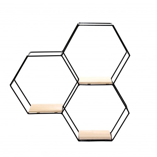 Black Hexagon Metal Shelf