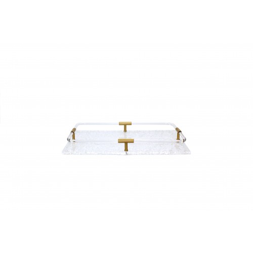 Crystal Clear Rectangle Tray